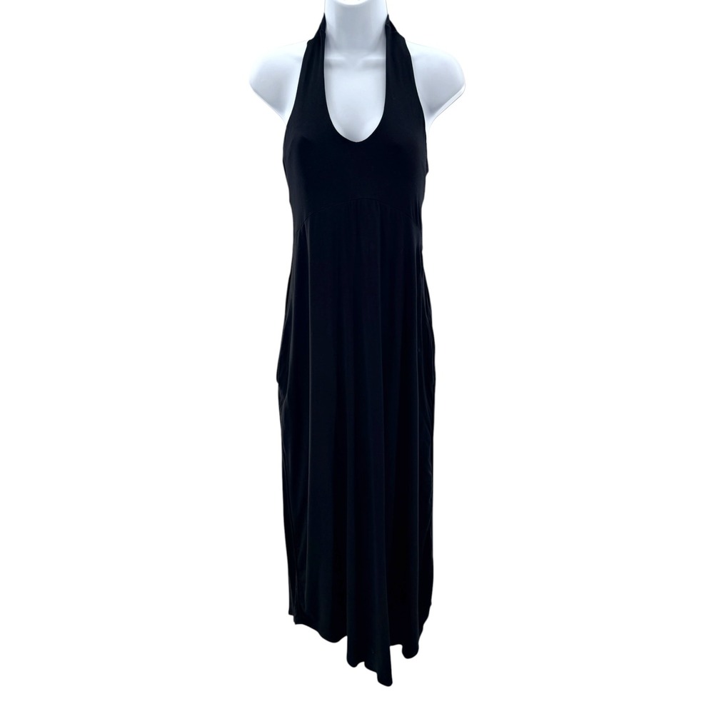 SheBird Harper Black Halter Dress 3 S/M Lined Shaper Bra Travel Lounge Resort